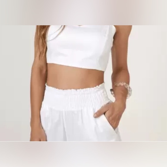 ZINZANE Wide led Cropped White Palazzo Pants Size Small - Picture 4 of 7